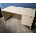 Blonde Straight Desk with 2 Drawer Pedestal Storage 60" x 30"